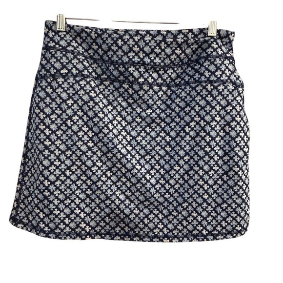 Lands' End Women's Floral Skort Blue Size M Built-in Shorts Casual Golf - Picture 2 of 10